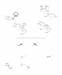 Controls Governor Spring Diagram and Parts List for 309447-0110-E1  Briggs and Stratton Engine